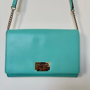 Kate Spade Orchard Valley Fiona Flap Green Leather Crossbody Purse Women's Bag